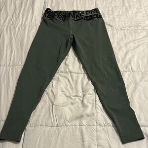 Nike Pro Olive Green Leggings